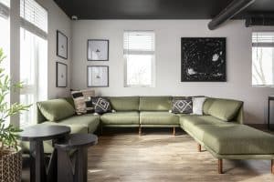 modern lounge area at lux lofts apartments for rent Ithaca