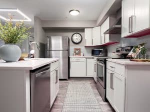 Kitchen in fully furnished apartments near Cornell